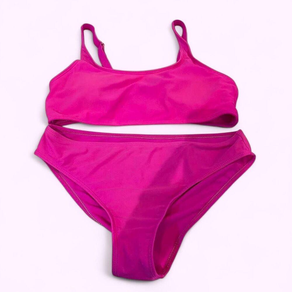 Shein Women's Pink and Purple Bikinis-and-tankini-sets